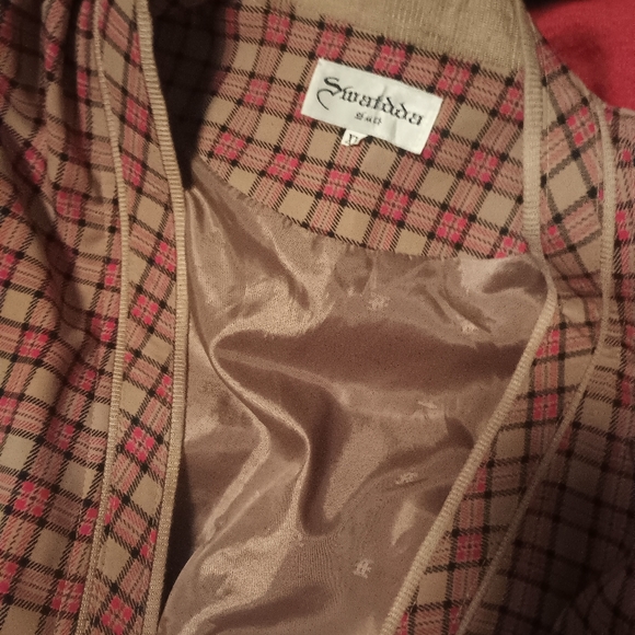 popular plaid varsity cut jacket with buttons - Picture 9 of 9